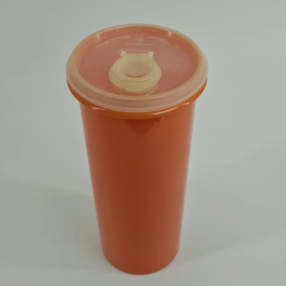 Tupperware Orange 6 Measuring Cups 7 Spoons Sets Include D-Ring & Slimline 32oz